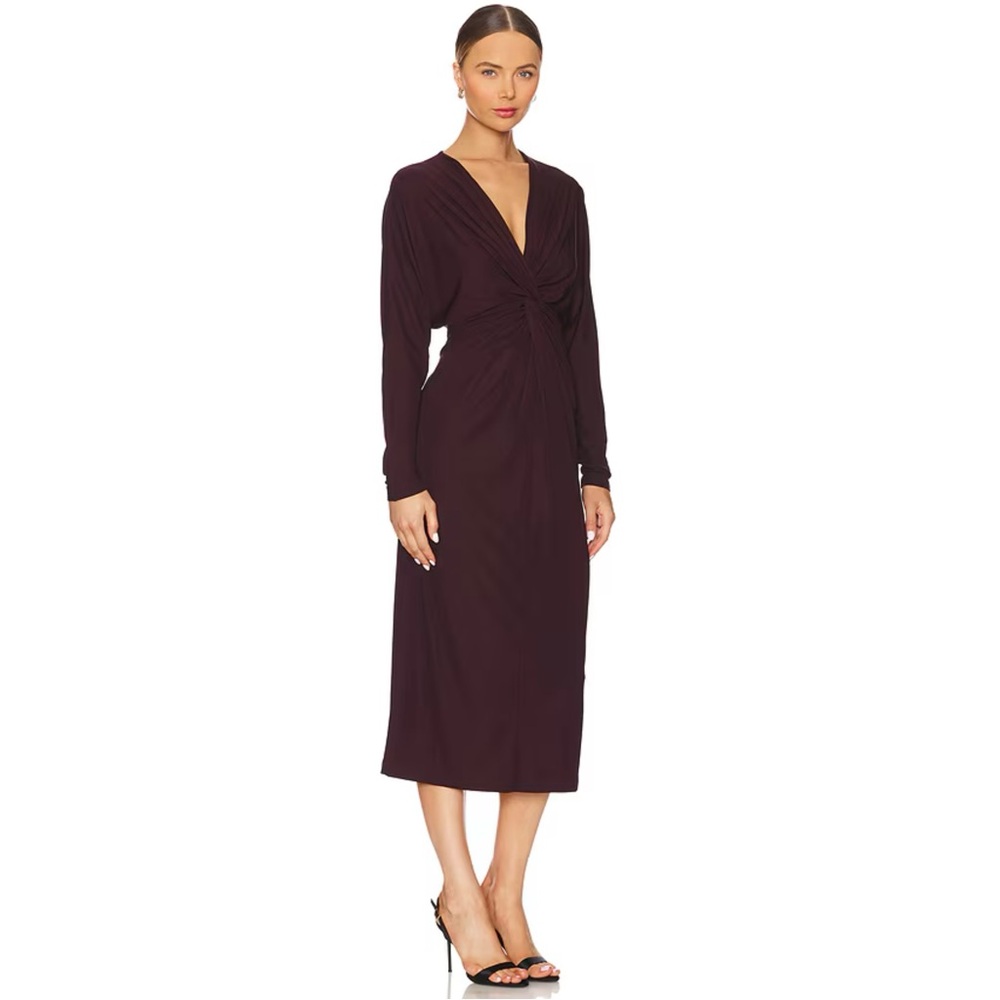 Anine Bing Mathilde Dress in Bordeaux Color (Large) - Picture 2 of 4